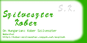 szilveszter kober business card